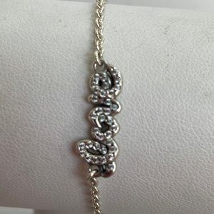 Pandora Signature of Love Sterling Silver Bracelet